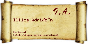 Illics Adrián névjegykártya